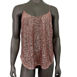 Victoria's Secret Camisole Women’s XL Pink Sequin Sleeveless